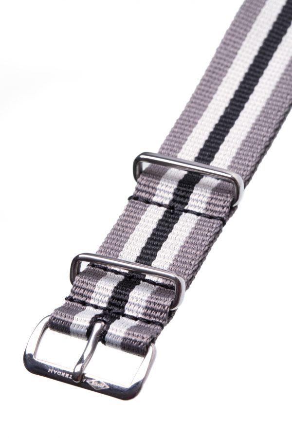 Grey, white & black Nato Watch Strap - Image 3