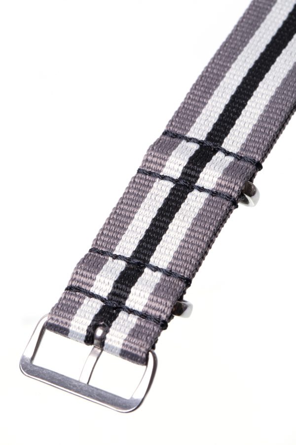 Grey, white & black Nato Watch Strap - Image 4