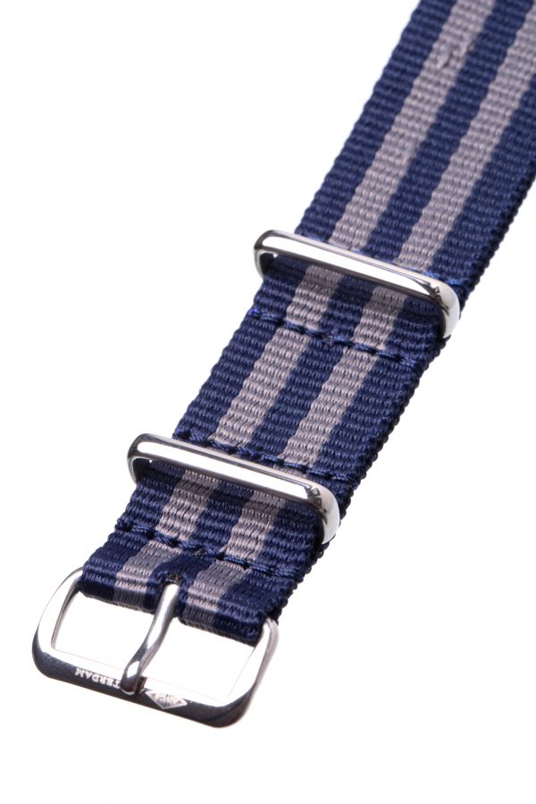 Dark blue & grey stripes Nato Watch Strap - Image 3