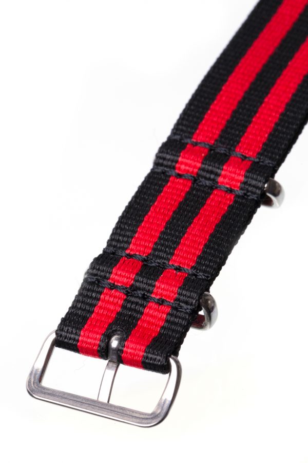 Black & red striped Nato Watch Strap - Image 4