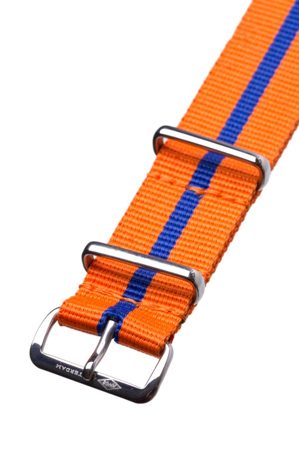 Orange & blue stripe Nato watch strap - Image 3
