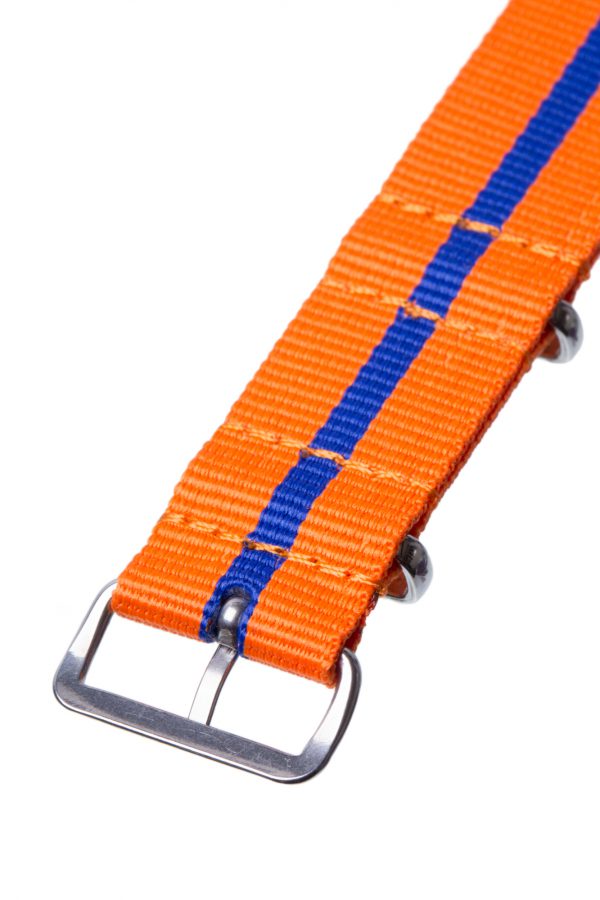 Orange & blue stripe Nato watch strap - Image 4