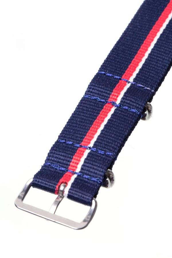 Dark blue, red & white Nato Watch Strap - Image 4