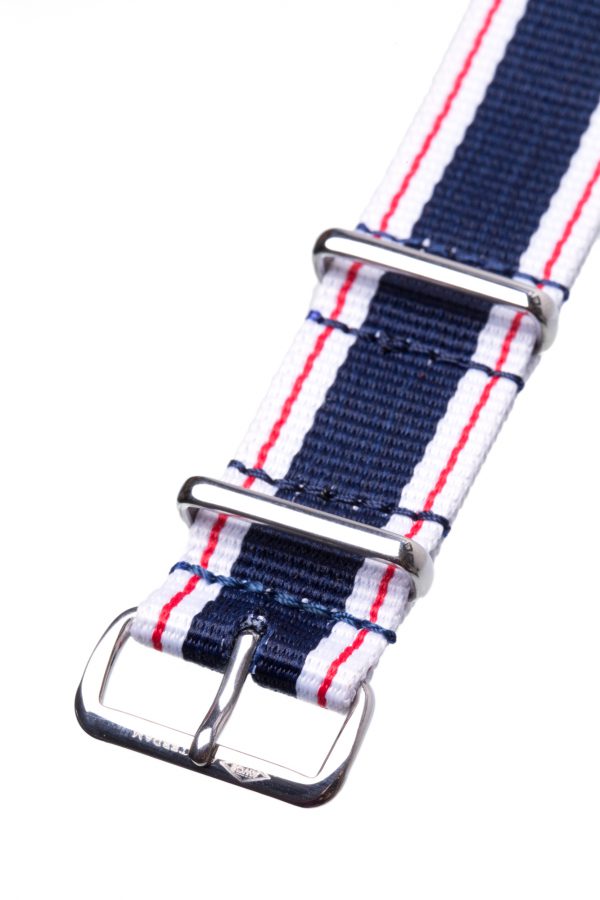 Dark blue, white & red Nato Watch Strap - Image 3