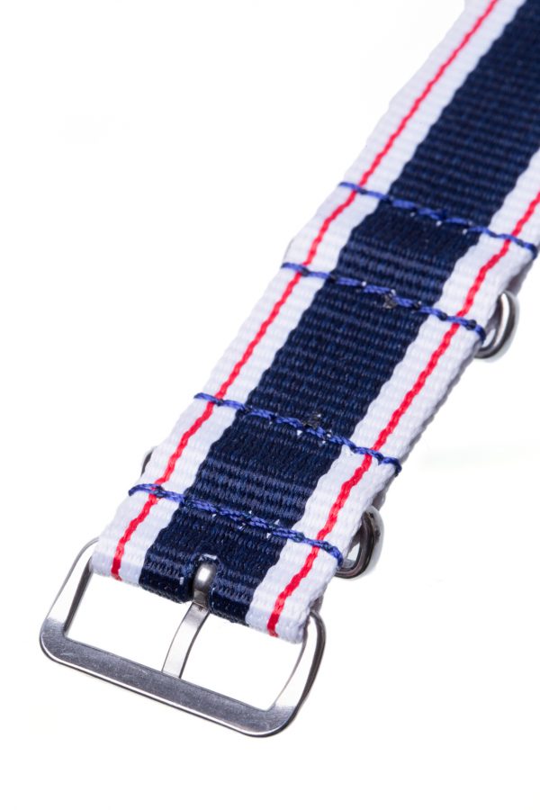 Dark blue, white & red Nato Watch Strap - Image 4