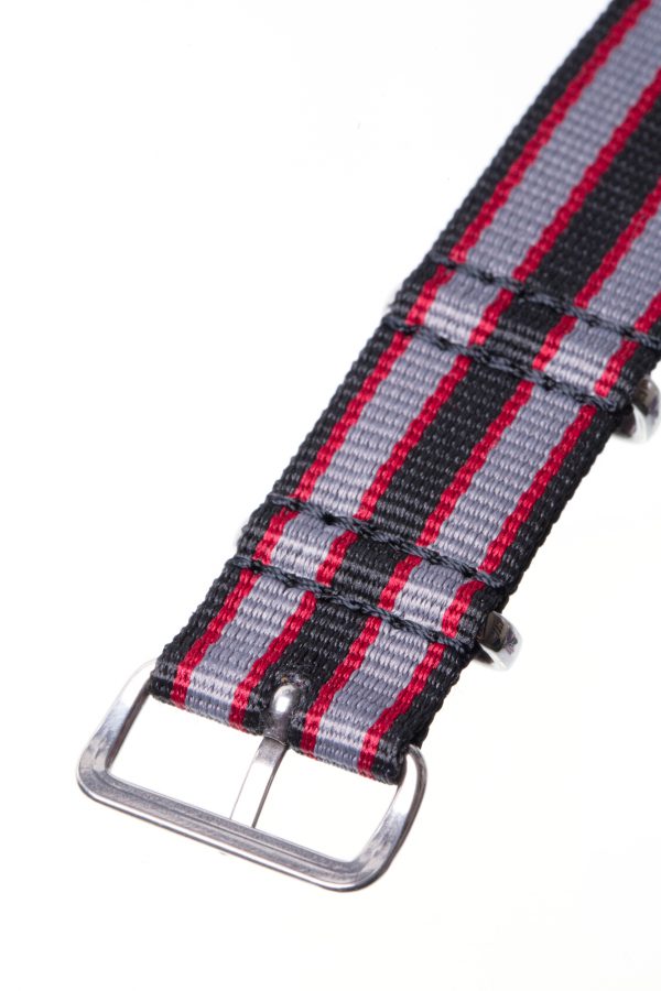 Black & grey and red Nato Watch Straps - Image 4