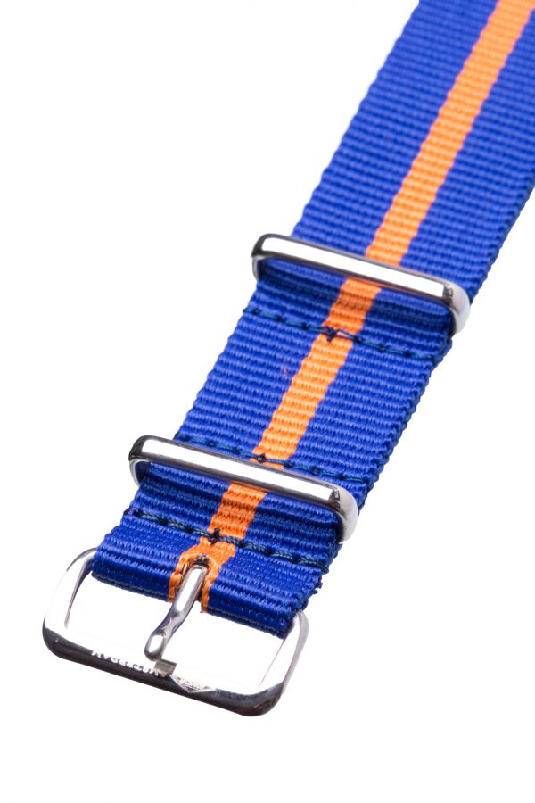 Blue & Orange striped Nato Watch Strap - Image 3