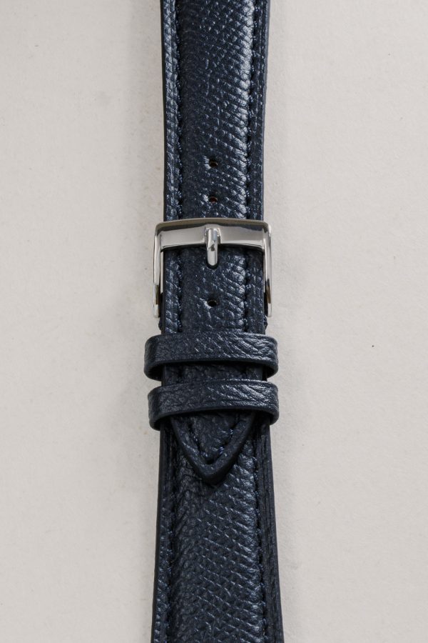 Navy Epsom Leather Watch Strap