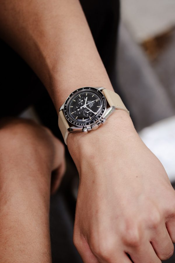 Beige Epsom Leather Watch Strap - Image 3