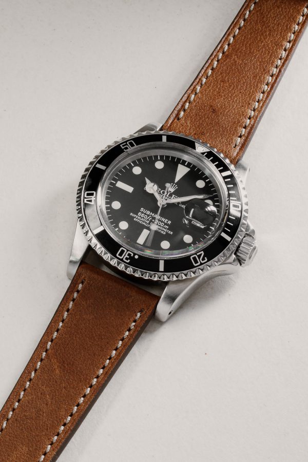 Brown Cavallo Leather Watch Strap - Image 2