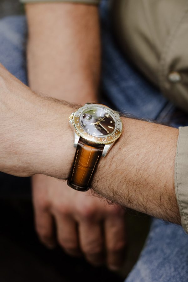 Cognac Vintage Alligator Leather Watch Strap - Image 2