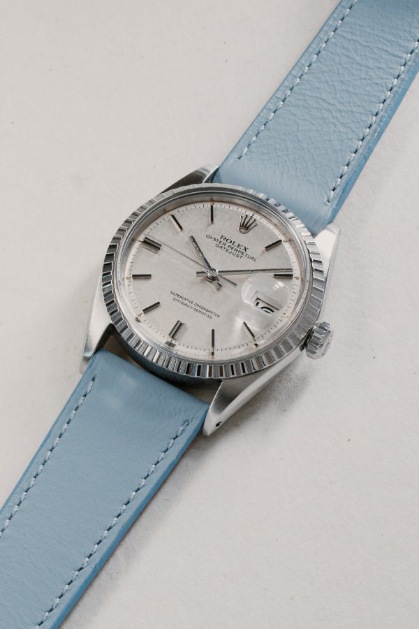 Light Blue Nappa Leather Watch Strap - Image 3