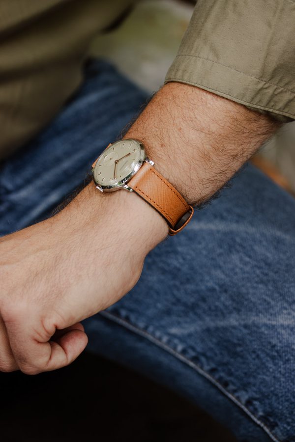 Black Saffiano Leather Watch Strap - Image 3