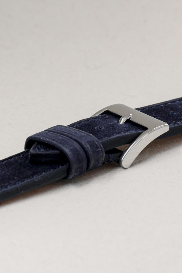 Marine Blue Nubuck Leather Watch Strap - Image 2