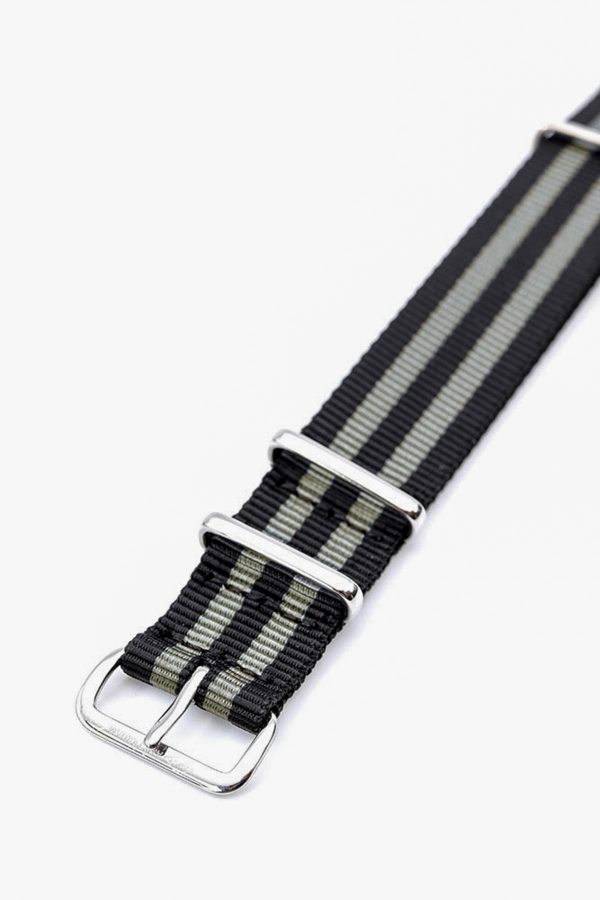 Black Striped ‘Bond’ Nato Watch Strap - Image 3