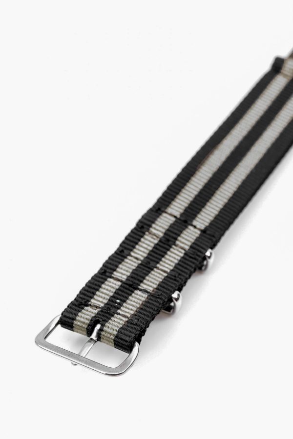 Black Striped ‘Bond’ Nato Watch Strap - Image 4