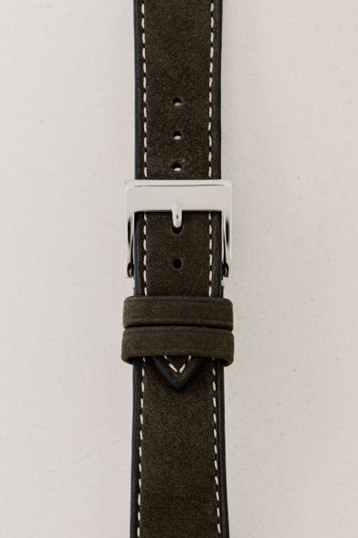 Khaki Nubuck Leather Watch Strap