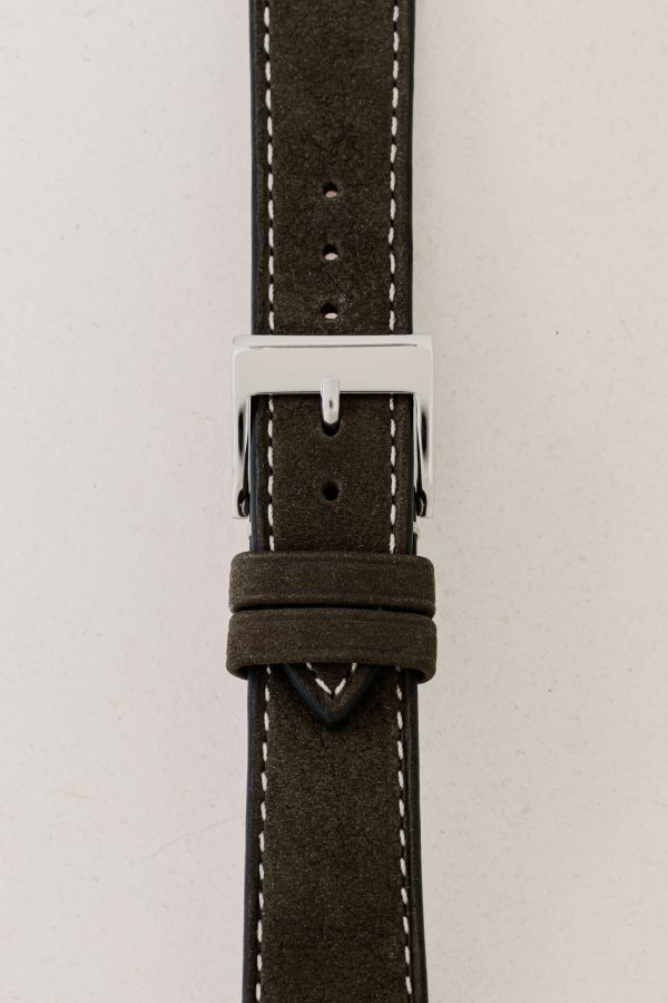 Khaki Nubuck Leather Watch Strap