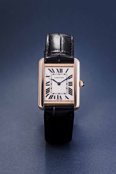 Cartier Tank Solo with original gold buckle