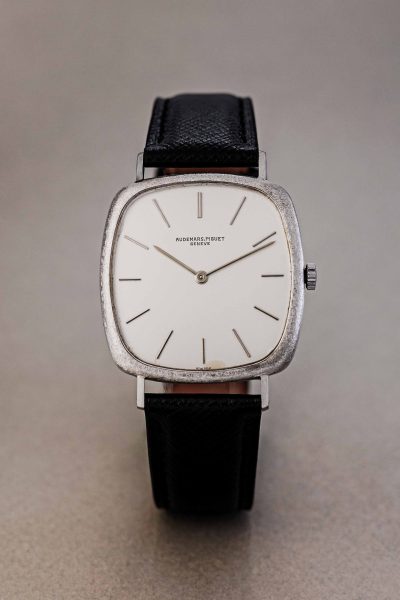 Audemars Piguet 18k white gold jumbo tv screen frosted case