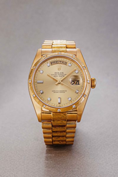 Rolex Day-Date 18108 Bark Finish / Diamonds Ref. 18038