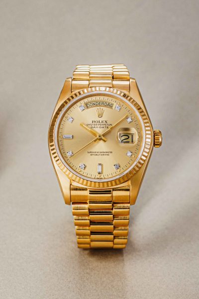 Rolex Day-Date Dutch Day Disk Ref. 18038 B+P